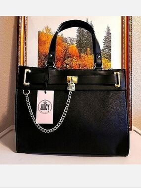 NWT JUICY COUTURE LOCK N KEY SATCHEL/TOTE BAG